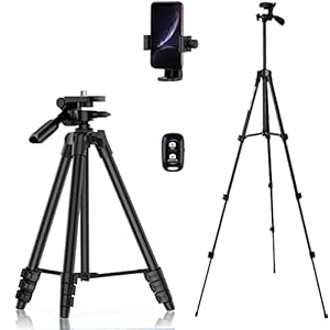 Handy Stativ Kamera Stativ Mini Stativ für Smartphone Ständer 360° drehbar Leichtes Tripod mit Bluetooth Fernbedienung
