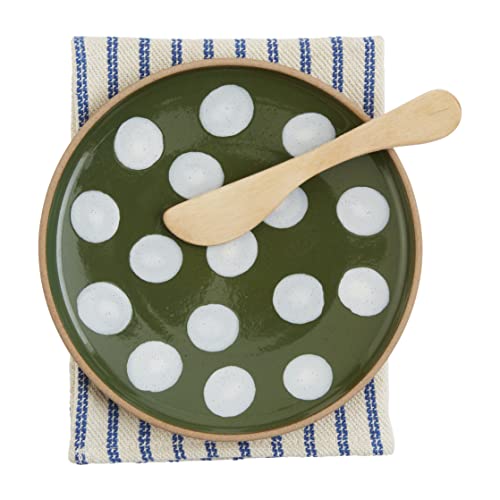 Mud Pie Dotted App Set, plate 6 1/2