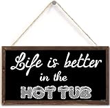 TOMATO FANQIE Hot Tub Sign Outdoor Pool Decoratin Jacuzzi Pool Shed Plaque 5 x 10 inch 6' x 12' (US -G136)