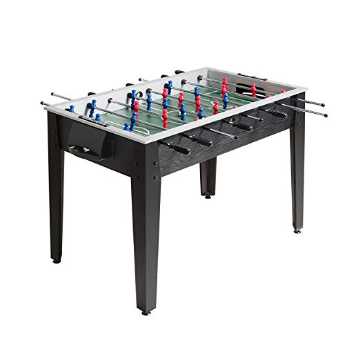 KHYTEBV Fußballtisch aus Holz in Wettkampfgröße für Erwachsene und Kinder im Innenbereich, einfache Montage, Fußballtisch für Familienabende, Partys, Spielzimmer, Ba