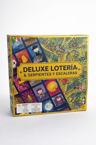 Deluxe Mexican Bingo Style Board Game & Snakes and Ladders - Bilingual Mexican Family Tabletop Game