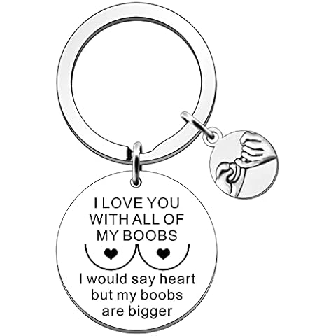 JETTOP Valentine's Day Gifts for Him Anniversary Couples I Love You Gifts for Him Boyfriend Husband Gift Birthday Christmas Presents I Love You with All My Boobs Cover