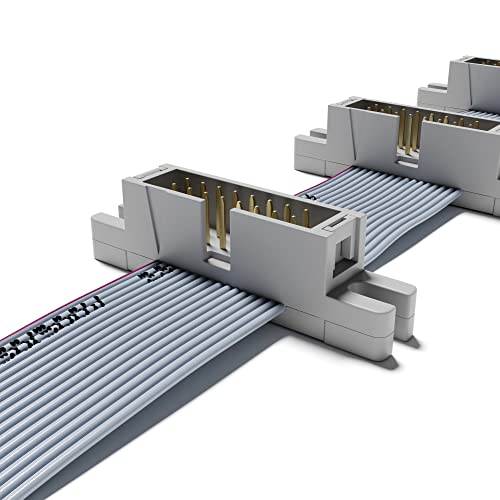 Excelvalley - Eurorack Flat Ribbon Flying Bus Cables Modular Synth Synthesizer [60 Cm - 24"] #TOP2