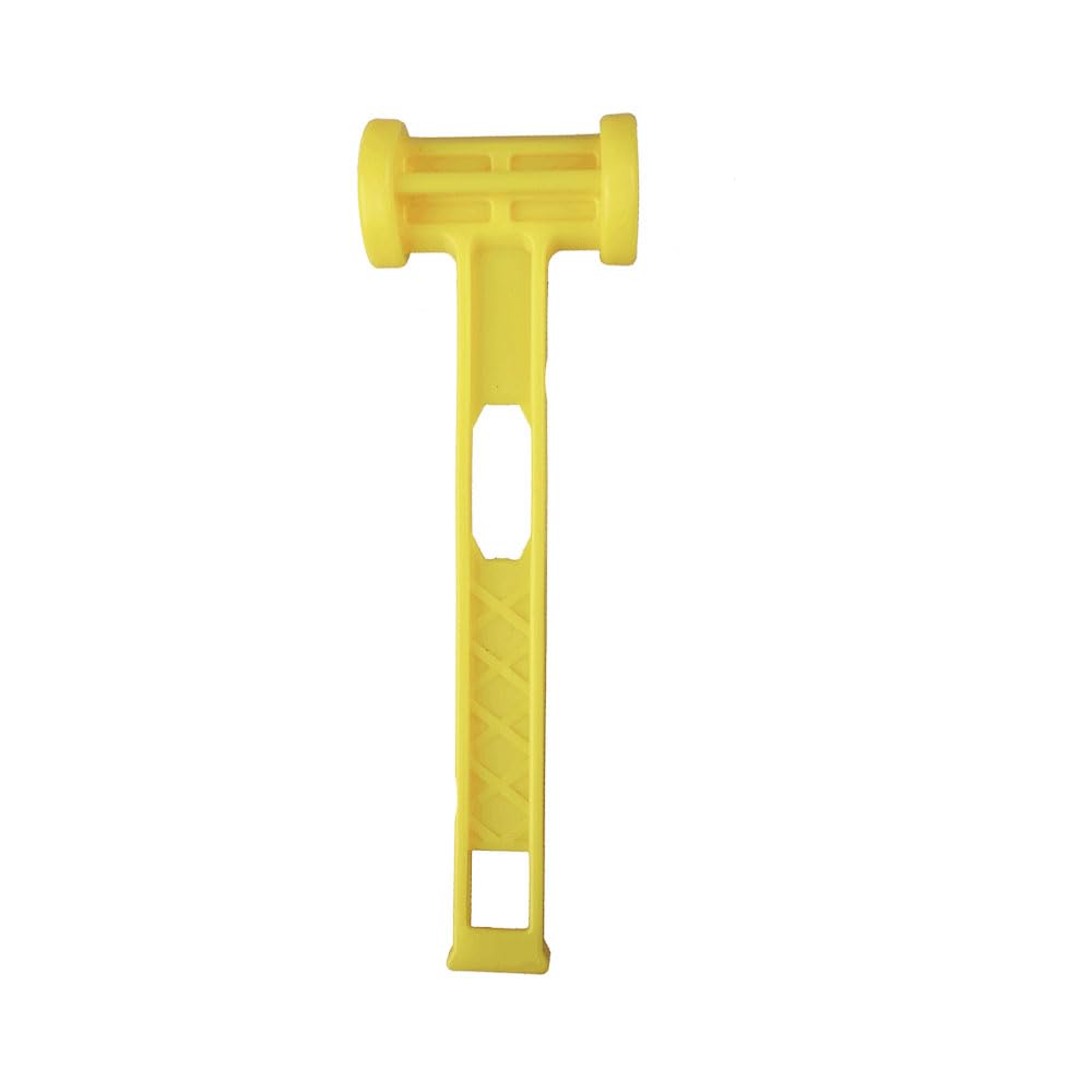 Plastic Camping Mallet, Ground Nails Hammer Tarp Mallet, Ground Nails Hammer Tent Peg Hammer Accessories, Mallet Tent Peg Remover for Camping Hiking Fishing (Yellow)