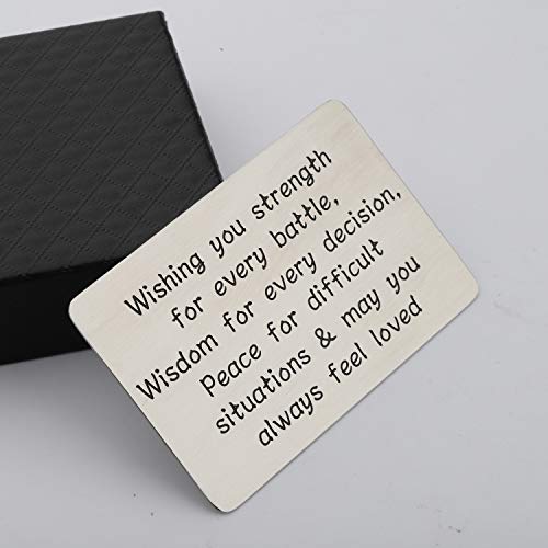 HOLLP Christianity Prayer Jewelry Christian Keychain Religion Strength Keyring Wishing You Strength For Every Battle Gift4