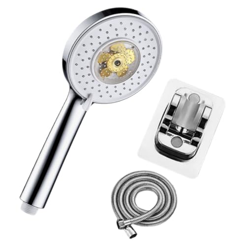 jojofuny 1 Set ducha de refuerzo accesorios baño baños complementos baño accesorios alcachofas de duchas cabezal de ducha de mano cabezal de ducha de plástico Acero inoxidable Silver