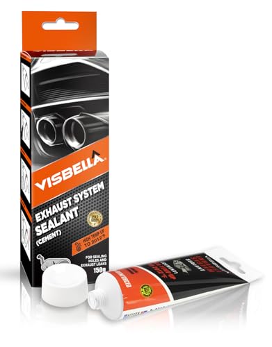 Visbella Auspuffreparaturpaste Auspuff Dichtmasse Hitzebeständig Auspuff Paste Hohe Gasdichtigkeit Auspuff Reparaturset für Autoschalldämpfer, Endrohre, Katalysatoren (Kasten, gramm, 150)