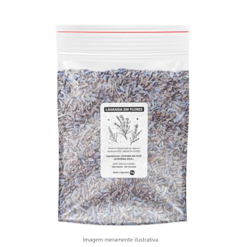 Lavanda Em Flores (Alfazema Azul) Premium - Chá, Banho, Incenso, Aromaterapia (250, Gramas)