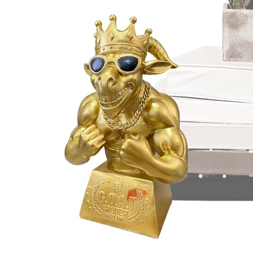 Statue chèvre muscle pour rompre la monotonie d'un bureau ou d'une chambre