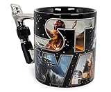 Silver Buffalo Star Wars Lightsaber Sculpted Handle Ceramic Mug, 20 Ounces