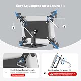 AboveTEK Odporny na kradzież uchwyt na iPada, pasuje do tabletów 9,7-13", w tym iPad Pro/Air/Mini, Galaxy Tab – zamek bezpieczeństwa i klucz – (czarny)