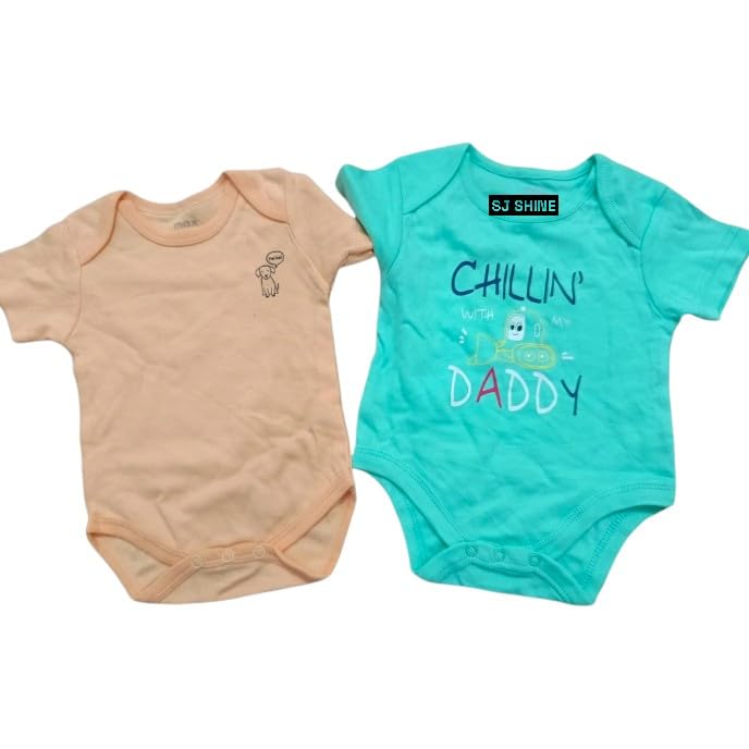Image of Baby Full Length 100% Cotton Rompers Sleepsuits Jumpsuit Night Suits for Infants Newborn Baby Boys & Girls Pack of 2