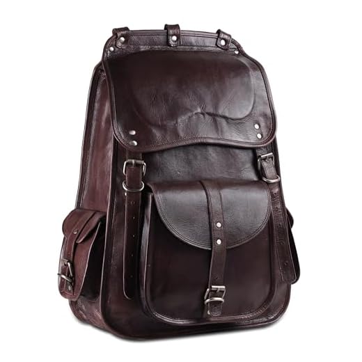Vintage Style Full Grain Leather Backpack