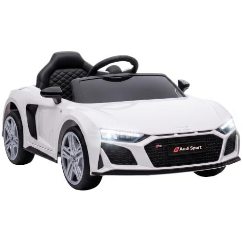 AIYAPLAY Coche Eléctrico para Niños Audi R8 Spyder Litio 12V Blanco
