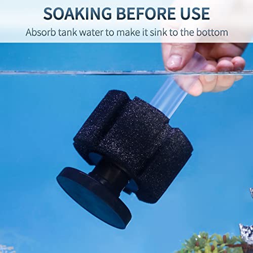 Image of Pawfly Aquarium Bio Sponge Filter Quiet Fish Foam Filter with Airline Tubing Suction Cups Check Valve Connectors and Control Valve Accessories for Betta Fry Shrimp Small Fish Tank up to 30 Gallon