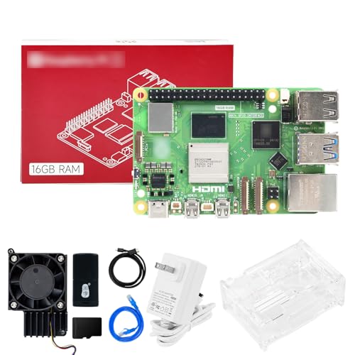 Image of Yahboom RPi 5 16GB Basic Kit Including Pi 5 16GB Board, Pi 5 Case and Active Cooler (16GB RAM) (Pi5 16GB, Cooling Boost Kit)