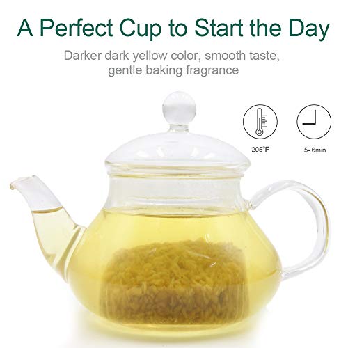 FullChea - Himalayan Tartary Buckwheat Tea - Black Buckwheat - Roasted Buckwheat - Loose Leaf Herbal Tea - Caffeine Free - NON-GMO - Gluten Free - 100% Natural 16oz / 453g