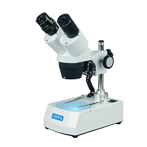 Image of OMAX 20X-40X Dual LED 3D Stereo Microscope with Multi-Power (Batteries and AC Adapter) and All Metal Frame + Premium Quality Optics