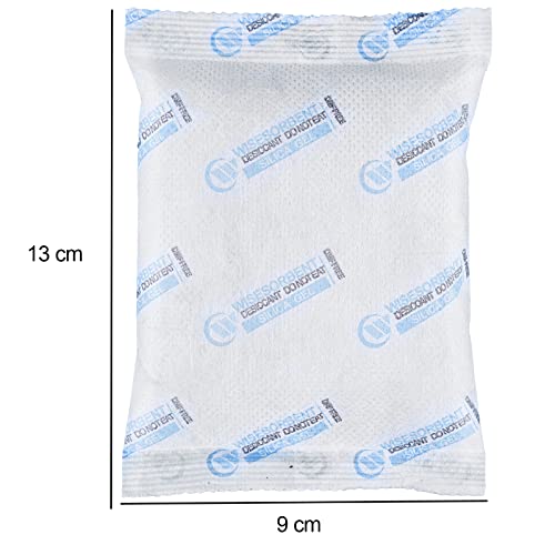 Wisesorb 2Pcs 100 Gram Silica Gel Packets, Premium Dessicant Packs for Storage, Moisture Absorber for Moisture Control