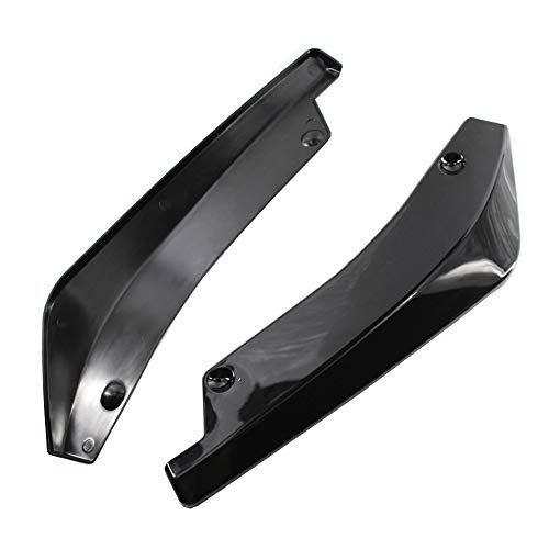 RuleaxAsi 2 Pcs Universal Pára-choques Traseiro Do Carro Fin Canard Splitter Difusor Spoiler Lip Sid