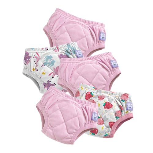 Bambino Mio Töpfchen-Trainingshose für Kleinkinder, 5er-Packung, 3-4 Jahre, Rosa Zauberreich - wiederverwendbare, waschbar, Baby und Kleinkind, Jungen und Mädchen mit Kreuzstich