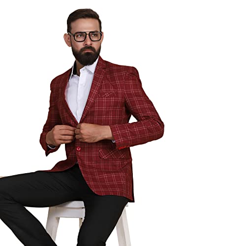 Image of TAHVO Grey Notched Lapel Blazer with Hanky