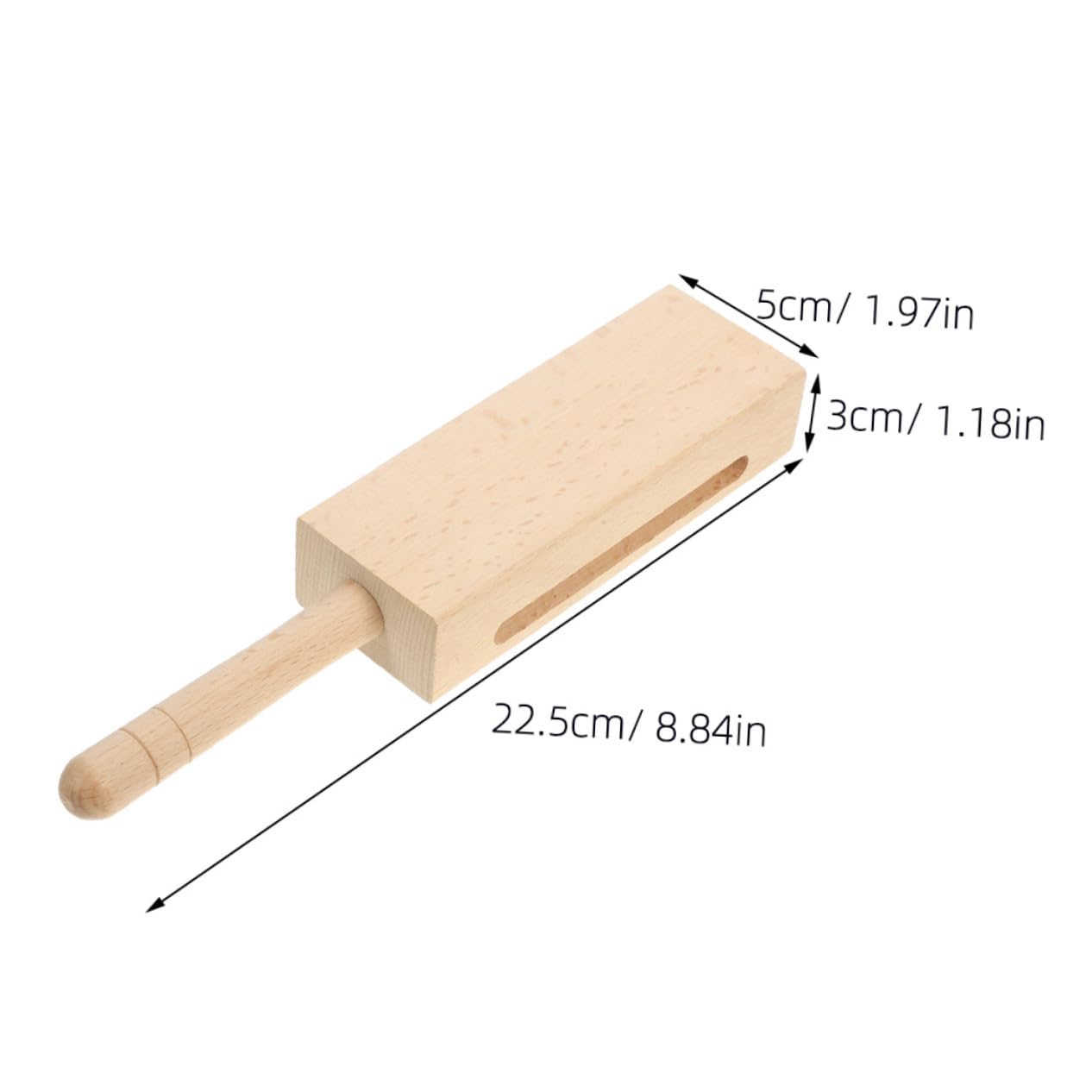 ibasenice Percussion Instruments Wooden Rhythm Sticks with Comfortable Handle for Adults