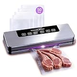 Machine Sous Vide Alimentaire Automatique pour Secs et Humides, 50 Sacs
