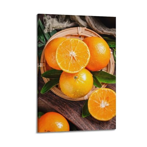 Poster fruits et oranges fraîches 50x75 cm pour égayer un mur blanc triste