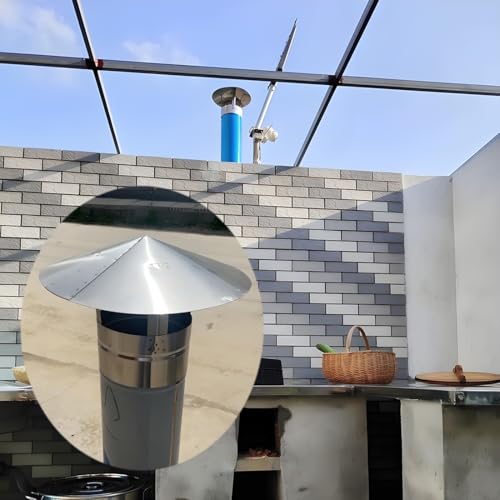 Sombrero de chimenea de acero inoxidable 304 con grosor de 0,5 mm y guantes incluidos 3