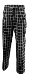 Victory KAIXUAN - PANTALÓN Cocinero con Botones - PANTALÓN Largo Uniforme Cocina Unisex con Bolsillos Cintura ELÁSTICA Y TRABILLA - Serie 847 (FR/ES, Números, 50, 52, Regular, Regular, Cuadrados -25)