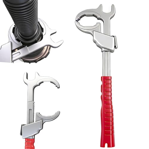 Bathroom Genérico Adjustable Wrench - Herramienta de plumbing múltiple para , grifo, Shower & Valve Repair, C-Shaped Self-Locking Wrench For Tight Spaces