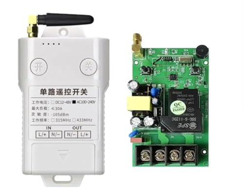 Interrupteur 433 MHz DC 12V 24V 48V commande radio 30A plafonnier - 6