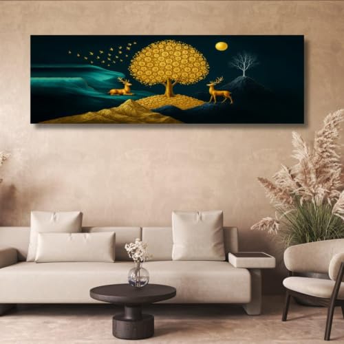 Image of Golden Sunset Printed AC Dust Cover for Indoor Split AC 1.5 Ton | Air Conditioning Dust Cover, Folding Designer, 97 x 31 x 21.5cm