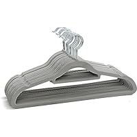 50 Non Slip Velvet Hangers | Heavy Duty Black Felt Coat Hangers |360 Degree Swivel Hooks|Premium space Saving Design Wardrobe Storage for Coats & Suits