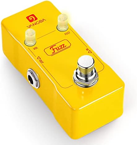 Vangoa Fuzz Pedal Classic Fuzz Guitar Effects Pedal Yellow