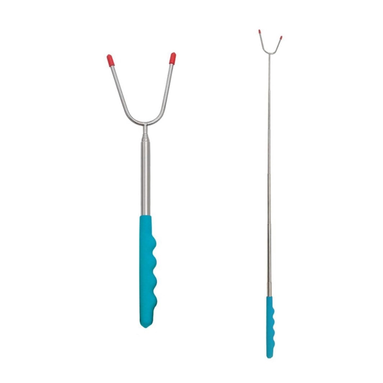 Genérico Forchette telescopiche for Barbecue Bastoncini for arrostire Spiedini for Salsicce for Hot Dog estensibili in Acciaio Inossidabile Strumenti for(Blue)