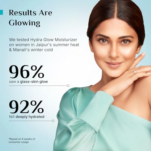 Image of Pilgrim Korean Light Gel Oil Free Hydra Glow Moisturizer Cream 50 g| With Hyaluronic Acids, 3% Niacinamide, Rice Water for 5x Hydration & Instant Glass Skin | Hydrating Gel for All Skin Type (Pack of 2)