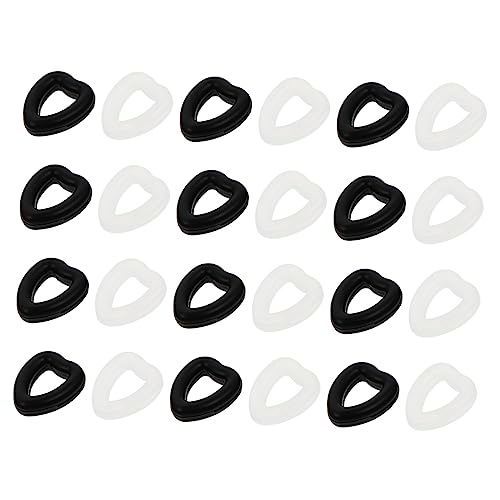 Healeved 12 Pairs Heart-Shaped Non-Slip Sleeve Round Sunglasses for Women Eyewear Retainer Womens Sun Glasses Eyeglass Leg Earmuff Glasses Leg Covers Glasses Ear Hooks White