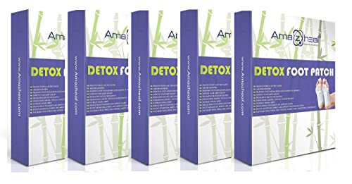 Image of AMAZHEAL Premium Foot patches, Cleansing Toxin Remover Foot Pad, Stress Relief Sleep Patch, For Men & Women, 20 Pieces (Pack of 5*)