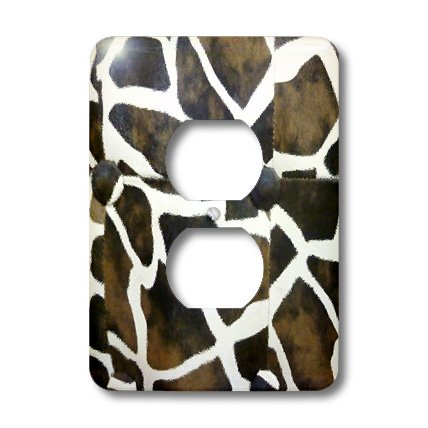 Cache-prise motif girafe abstrait 3dRose pour masquer les plaques electriques - 3