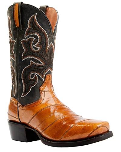 Dan Post Men's Camel EEL Exotic Western Boot Square Toe - Dps699