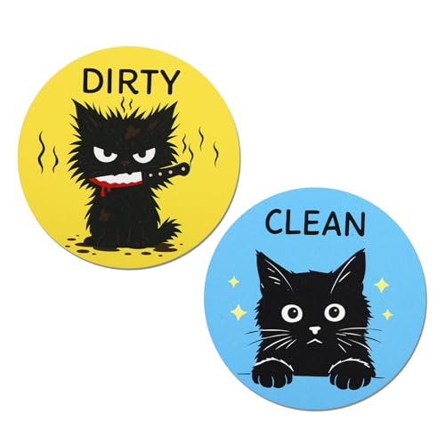 Imán de Lavavajillas Doble Cara Gato 9cm x 9cm miniatura 1