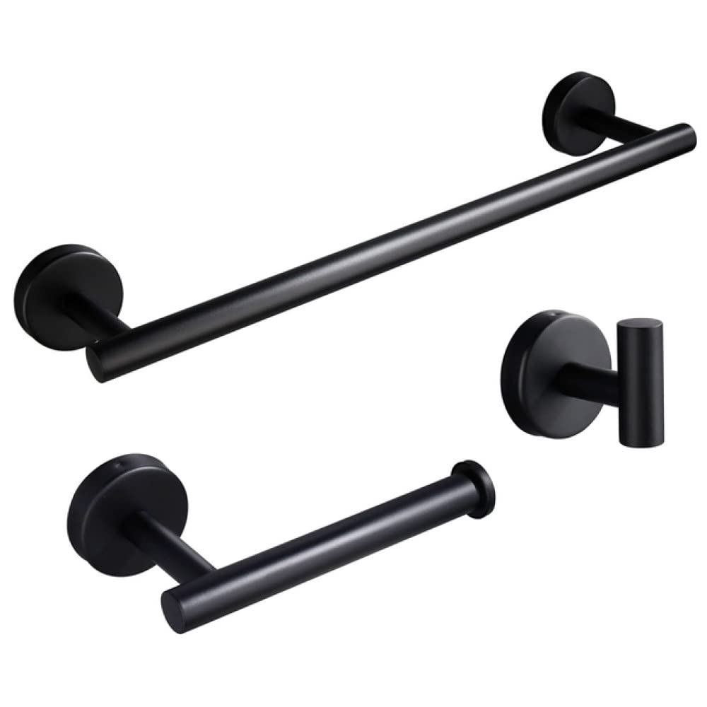Porte-rouleau de papier WC noir pour fixer sans rouiller vos accessoires