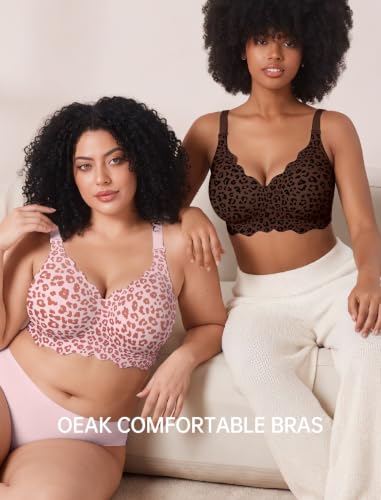 Image of OEAK Women Value Series Jelly Bras Wireless Pushup Convertible Bra | Everyday Essentials,Comfortable Bralettes,No Underwire,Full Coverage,Support Lift,Tshirt,Soft,Seamless,Scalloped