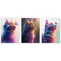 Amazon.co.jp: ZFXFHDR(へ楽ーツ) 3 枚 動物のキャンバス アートパネル