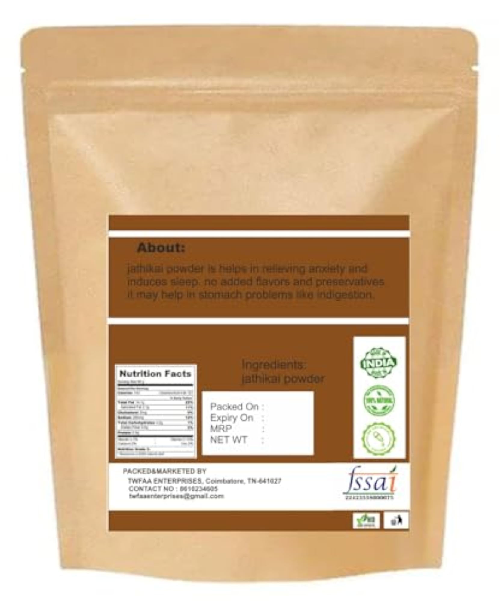 Twfaa Jathikai Nutmeg Powder, Natural Spice