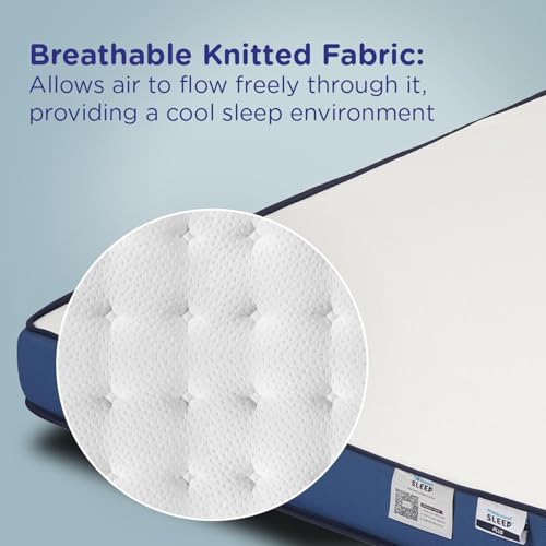 Image of Nilkamal SLEEP Plus Orthopedic Support Memory Foam Mattress | 10 Years Warranty | Single Size | 10 Inch Bed Mattress | Reversible Design | Breathable Knitted Fabric | Medium Firm, (72 x 36 x 10)