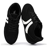 Project Cloud Barefoot Shoes Women – Memory Foam Lace-Up Womens Sneakers – Lightweight & Non Slip Womens Shoes Casual – All-Day Women's Fashion Sneakers for 2026 (Goal, BLK, 5.5)