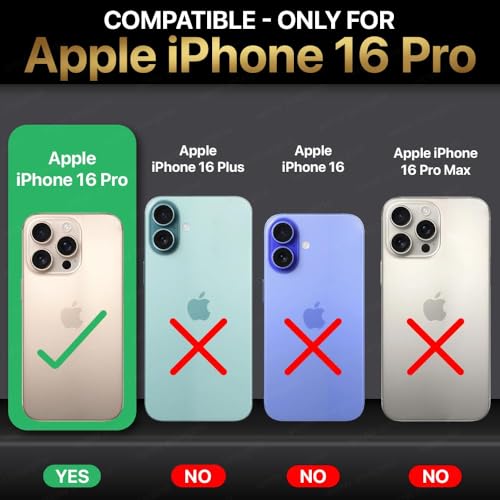 Image of WOW IMAGINE Crystal Clear Transparent Back Case Cover Compatible with iPhone 16 Pro | Full Device & Camera Protection Shockproof TPU | Flexible Silicone Back Cover Case - Transparent